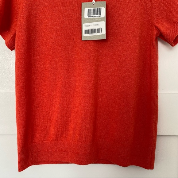 NWT ❤️‍🔥 Everlane The Cashmere Tee in Heathered Currant coral red orange - Picture 5 of 8